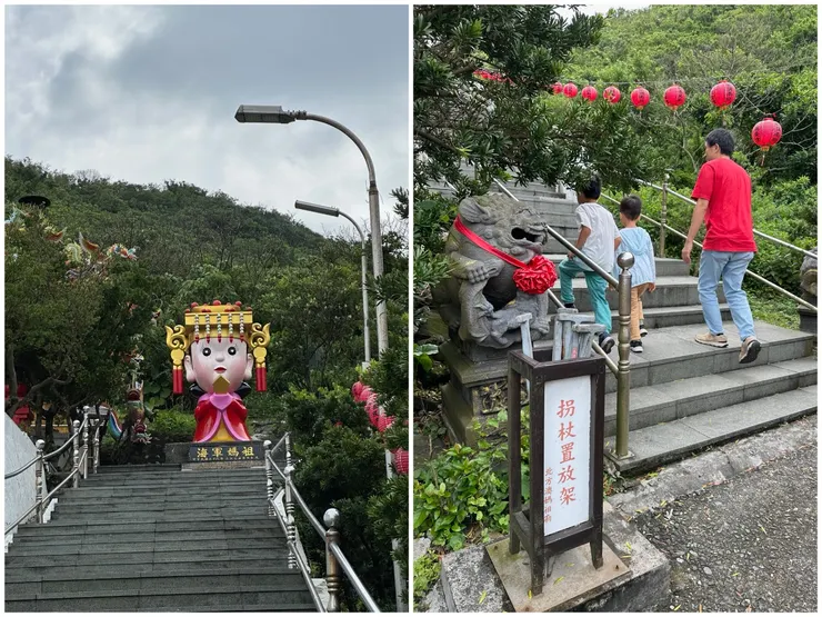 位於山凹處的進安宮，需要爬一段階梯才到得了