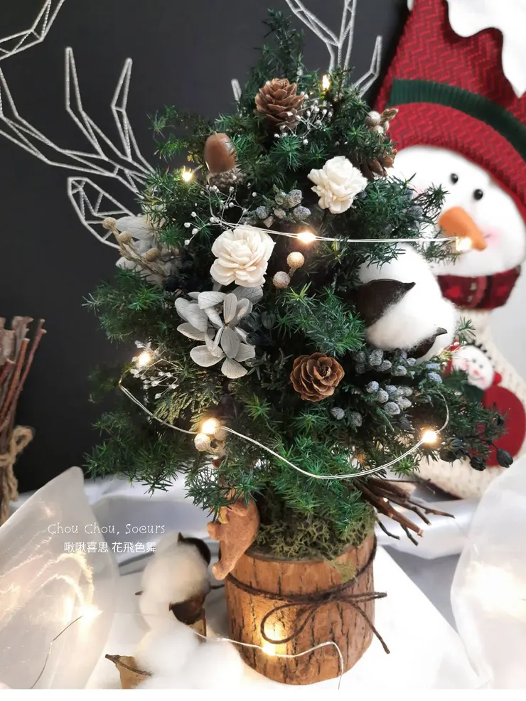 永生聖誕樹是很受歡迎的永生花藝課主題