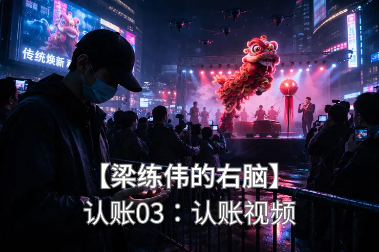 梁练伟的右脑认账03封面 人群后再见舞狮夜