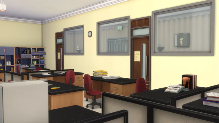 雖然窗子很大，但有時學生在外面也看不清某老師到底在不在，所以也要風紀幫忙看看。