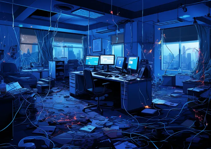 夢中坍塌的辦公室