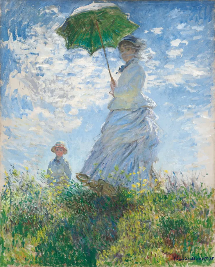 Monet, Woman with a Parasol - Madame Monet and Her Son, 1875 National Gallery of Art at Washington,DC
