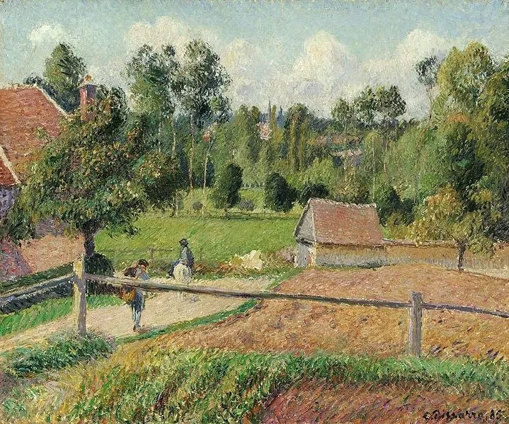 Camille Pissarro, View from the Artist's Window, Eragny 1885