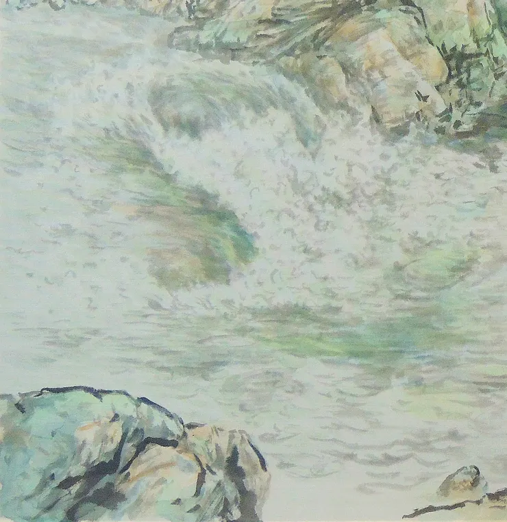 〈清流激湍〉局部－斷流