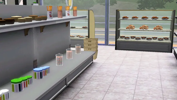 買完麵包，也順道買點零食。