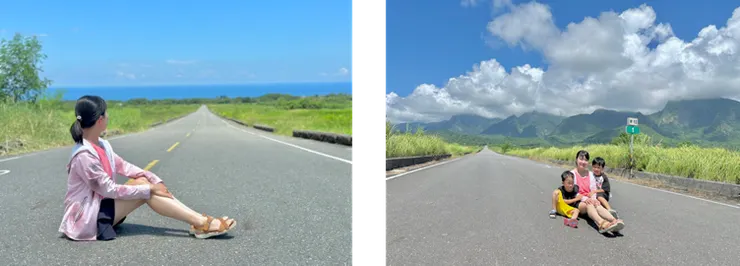 下午2點，面海與面山光線差異