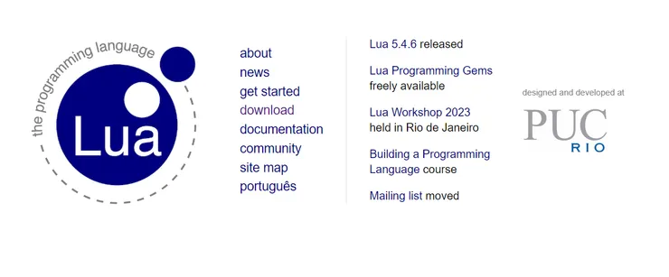 Lua官網頁面