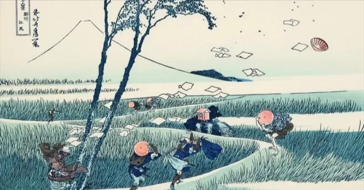 葛飾北齋《 駿州江尻-富嶽三十六景》